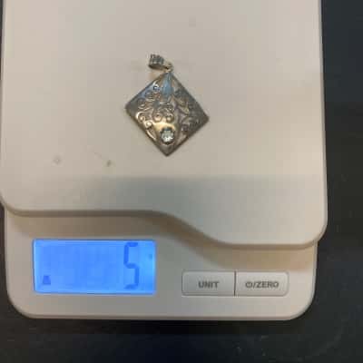  925 Topaz Filigree Pendant 