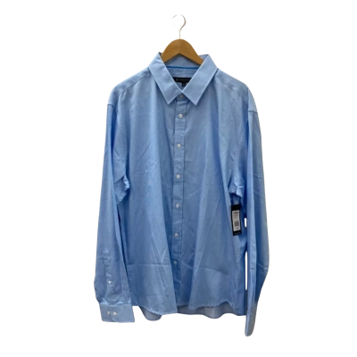 Johnathan Adams Mens  Size XXL Business Shirt Blue / Pinstriped 
