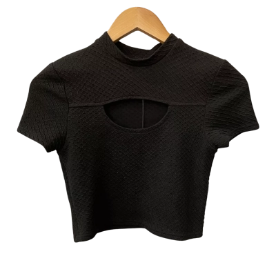 Lee Womens  Size 6 Short Sleeve Top Black  