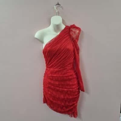 Showpo Womens  Size 6 Long Sleeve Dress / Mini Dress Red 
