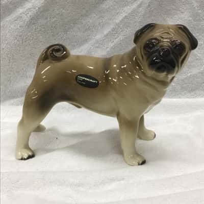Coppercraft vintage male pug dog figurine