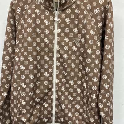Guess Womens  Size L Track Jacket Beige / Brown 