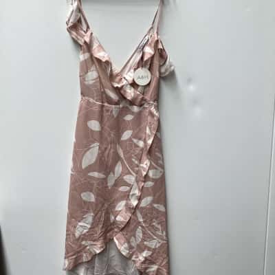 Atmos&Here Womens  Size 10 Wrap Dress blush Pink  