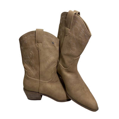 Womens Sportgirl Cowgirl Boots Knee-High Leather Look Size 38