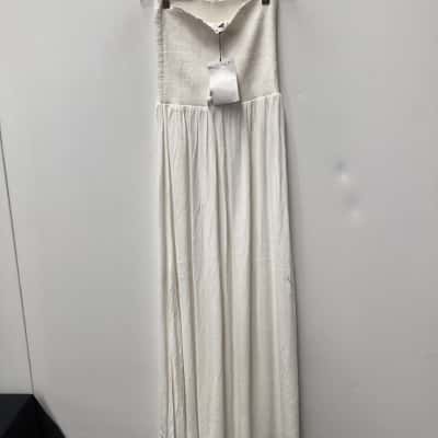 NEW - Witchery Women's strapless shirred  Size 8 dress off white