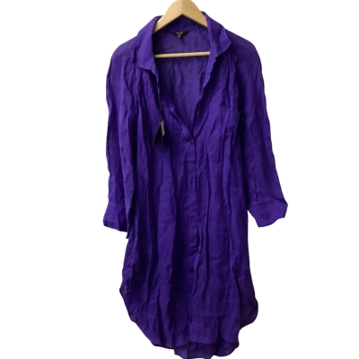 Massimo Dutti Womens  Size XS Casual shirt Dress Purple F