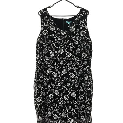Blue Illusion Lace Dress Black / White 