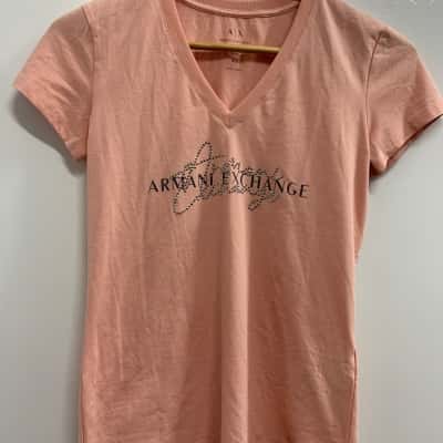 Armani Exchange Womens   T-shirts Pink  Size XS