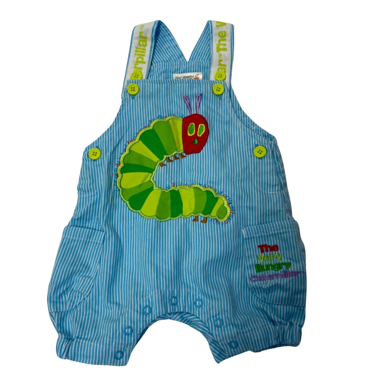 The World Of Eric Carle Kids Size 0 3m Overalls Blue White the-world-of-eric-carle-kids-size-0-3m-overalls-blue-white