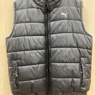 Puma Mens  Size L Front Zipper Jacket Black  