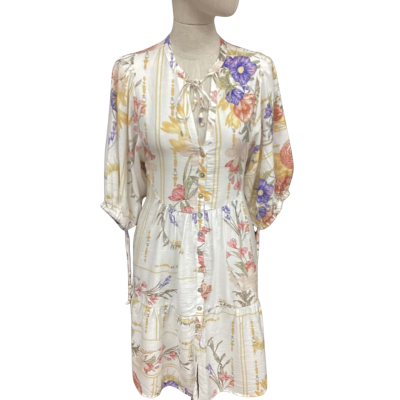  Womens  Size 8 Floral Dress Floral / White 