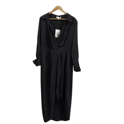 Witchery Womens  Size 16 ASYM Wrap Dress Black 
