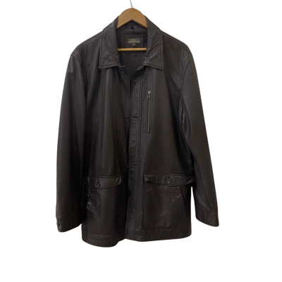 Rodd & Gunn Mens  Size L Leather Jacket Brown 