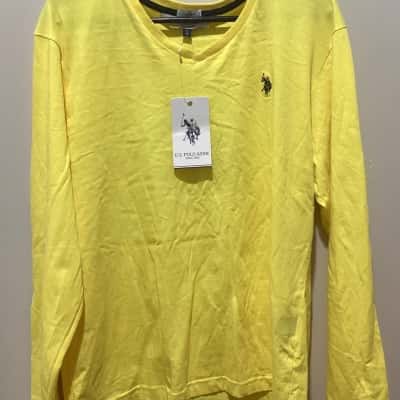 U.S. Polo Assn. Mens  Size L Yellow Long Sleeve Shirt