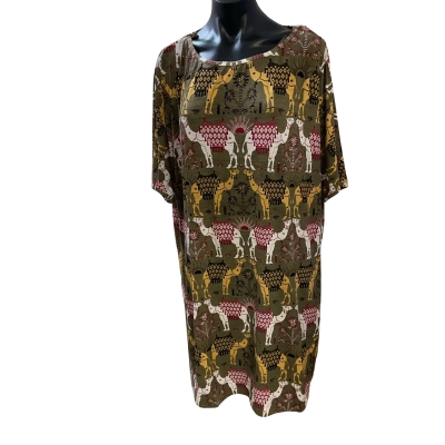 Tigerlily Womens  Size M Casual Dress Green / Pattern 