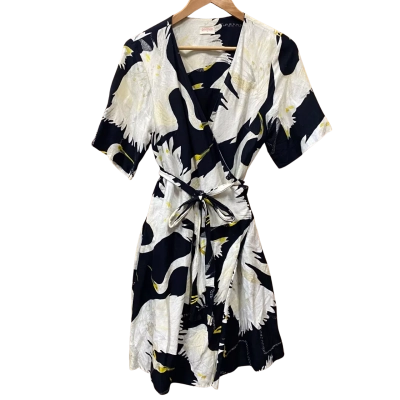 Gorman/Michelle Morin Bird Pattern Wrap Dress Size 10