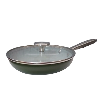 Crumble Cookware Small Ceramic Fry Pan (Green)