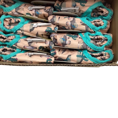  Pop In One Size Reusable Nappies Bamboo 8 Pack BoxMulticoloured 