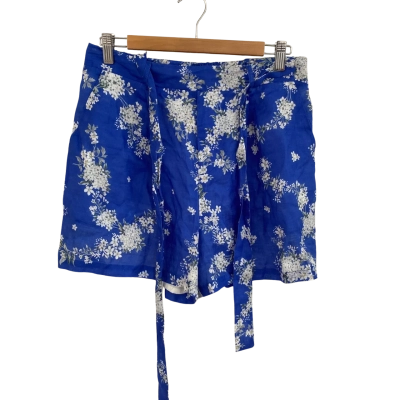 Elms+King Womens  Size S Shorts Blue / Floral 