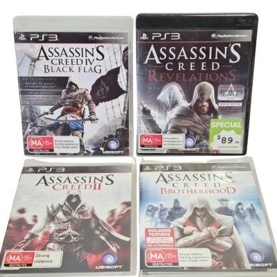 Playstation 3 Four Assassin's Creed Games.