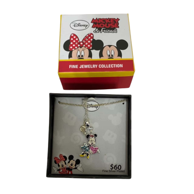Disney Minnie Mouse Necklace silver plated