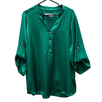 CAROLINA Lifestyle Size XL Emerald Green Adjustable Sleeve Top