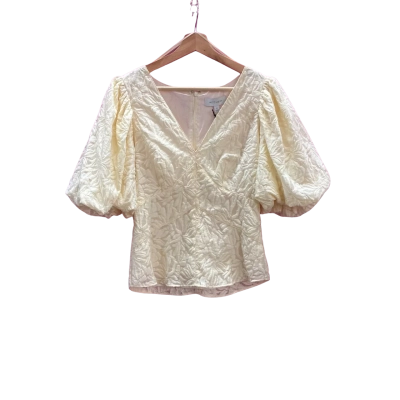 Witchery Womens  Size 10 3/4 Sleeve Shirt Off White 