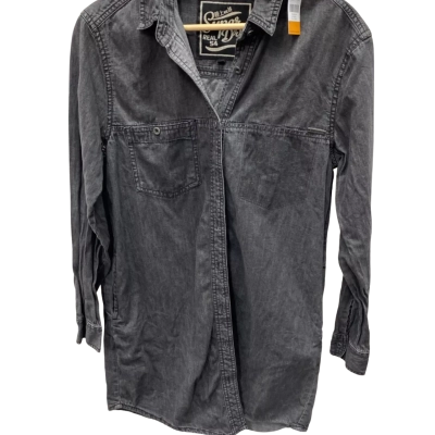 Superdry Mens  Size 10 Denim Shirt Black  