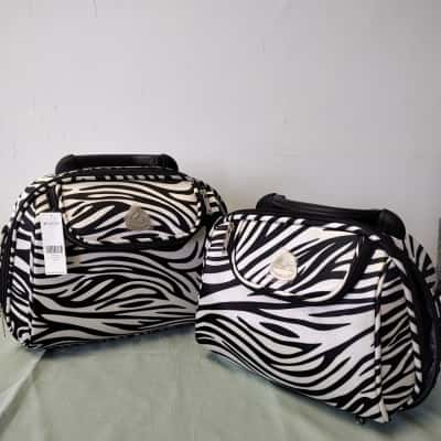 NEW Cobb & Co Zebra Print Beauty Case Set – Large & Small – Brand New with Tags (BNWT)
