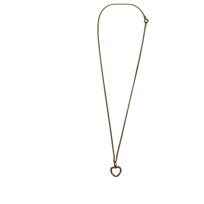  Womens *Costume* Heart Charm Necklace Gold