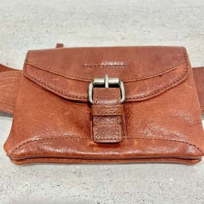 Spikes & Sparow Genuine Leather Small Waist Belt Bag 