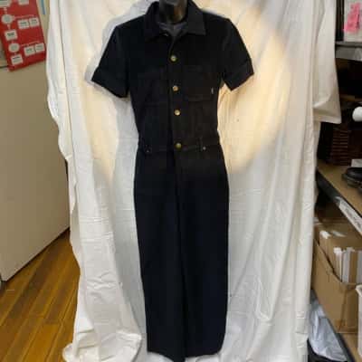 Afends Womens  Size 8 Long Sleeve Jumpsuit Black  