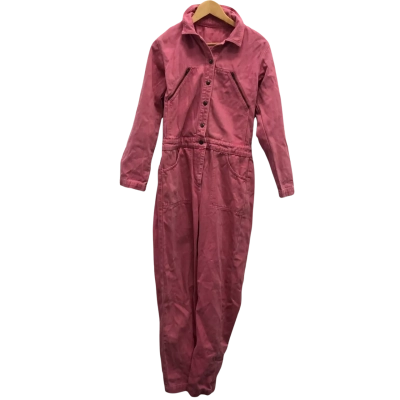 ASOS Womens  Size UK 10 Long Sleeve Denim Jumpsuit Pink  
