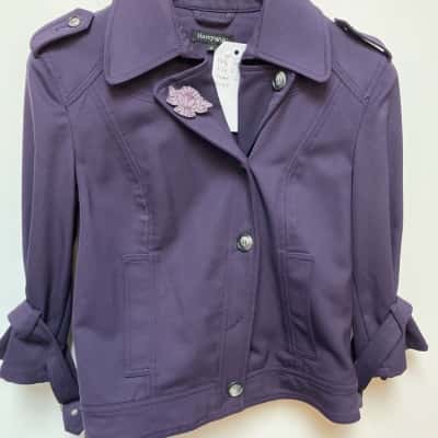 Harry Who Womens  Size 8 Cropped Jacket Purple 