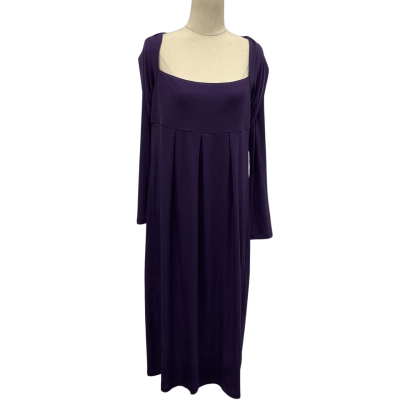 Sandra Soulos Size 12 Long Sleeve Maxi Dress Purple 