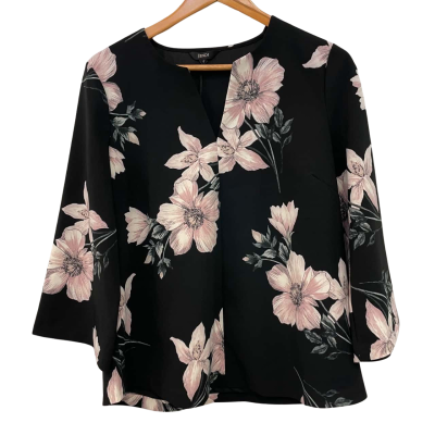 Jendi Womens  Size 12 Black  / Floral / Pink  