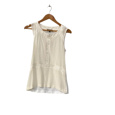 Saba Womens  Size 6 Blouse / Sleeveless Top Cream / White 