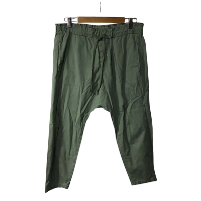 Seed Heritage Womens Size 12 Khaki Green Elastic Waist Drop Crotch Pants