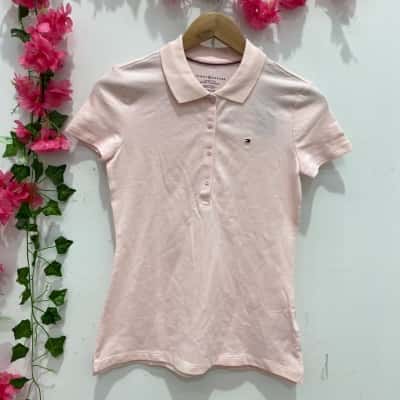 Tommy Hilfiger Womens Classic Fit Polo Shirt Size XS Pink  