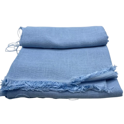 Sky Blue Potato Sack Type Fabric (not Course to touch though )  147 x 204 cm approx   FAB1