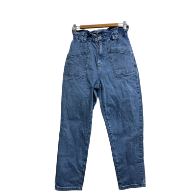 Seed Heritage, Womens, Size 8, blue jeans with ruffled waistband 