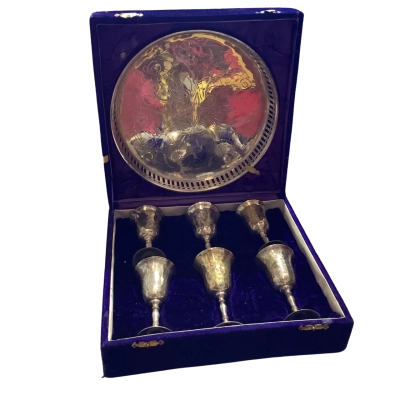 EPNS goblets and serving tray