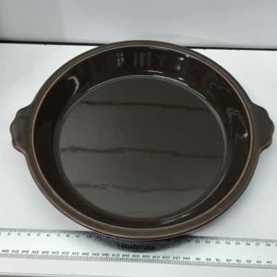Micro Ware Plate Made In Japan Brown 