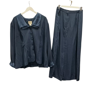 Eve Hunter Womens Blouse and Skirt Set Size 20 Blue 
