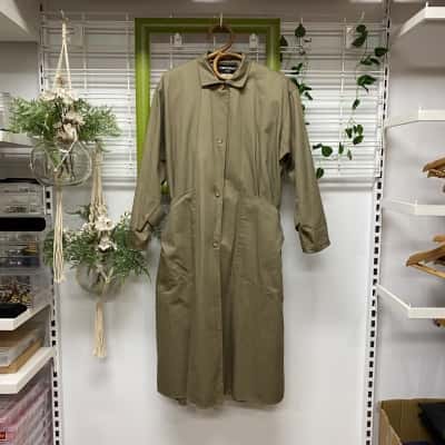 Ramosport Paris Vintage Womens  Size 38 Trench Coat Khaki 