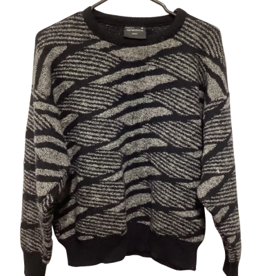 Farentino Roma Mens  Size M Jumper Black  / Grey / Pattern 