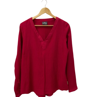Kathmandu Womens  Size 16 Long Sleeve Top Red 