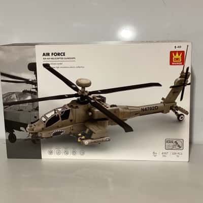 Wange Building Blocks Air Force AH-64 Helicopter 