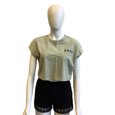BNWT Rockwear Women's Size 8 Palmetto Logo Tee Aloe 