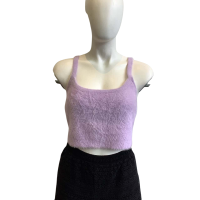 BNWT Supré Women's Size XL Fluffy Cropped Cami Lilac  